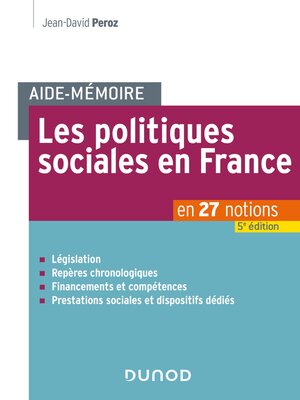 cover image of Les politiques sociales en France